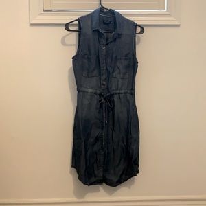 Denim-like shirt dress